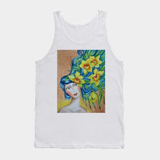 Spring Wind Watercolor Painting Tank Top